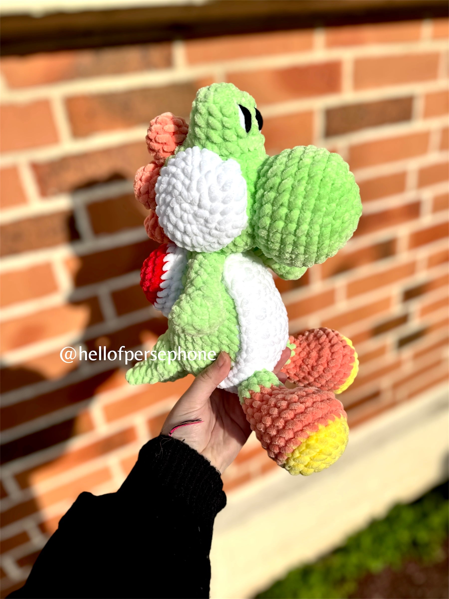 peluche yoshi Mario bros amigurumi crochet fait main