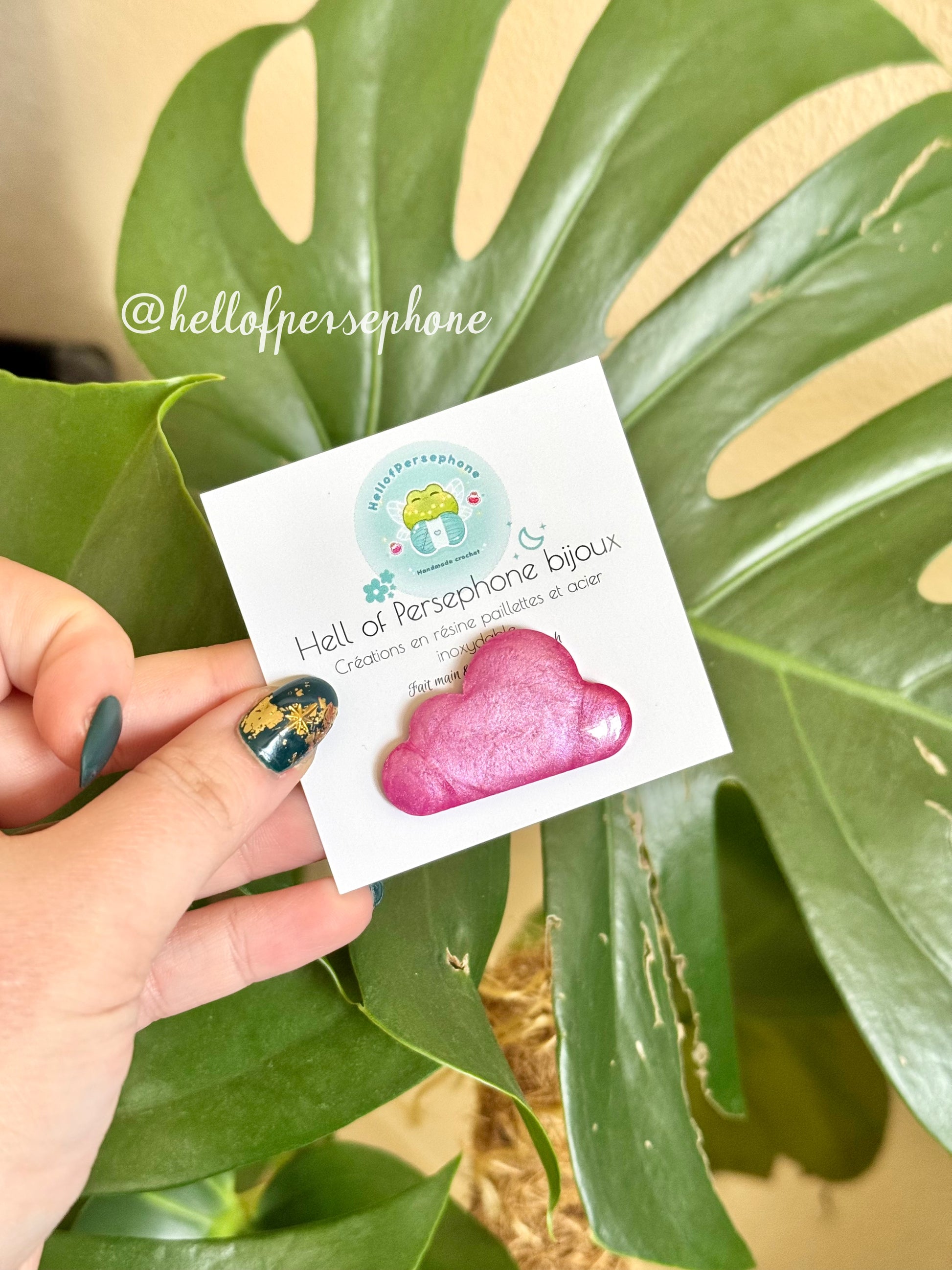 Pin's nuage pour crocs, vestes et sacs, Broche bijoux nuage scintillant à collectionner
