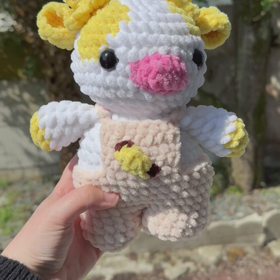 Peluche vache au crochet amigurumi crocheté fait main