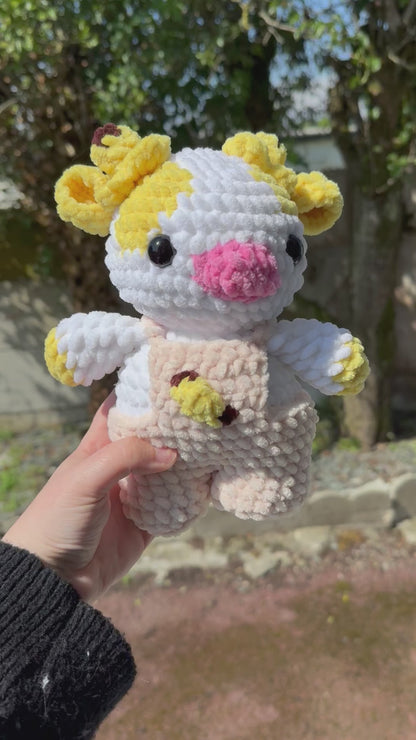 Peluche vache au crochet amigurumi crocheté fait main