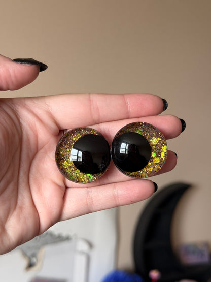 safety eyes glitters for amigurumi yellow colors