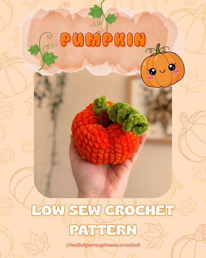 Patron Citrouille en crochet avec peu de couture – Pumpkin low sew crochet pattern (PDF)
DISPONIBLE UNIQUEMENT EN ANGLAIS/AVAILABLE ONLY IN ENGLISH
