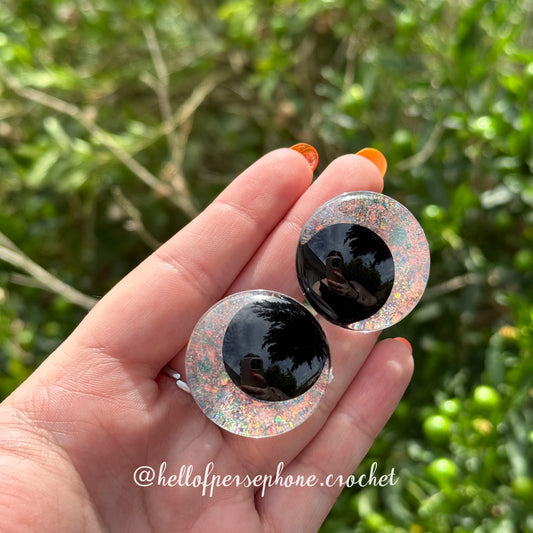 Yeux de sécurité crochet, yeux sécurité pour peluches, yeux de sécurité pour amigurumi, yeux de sécurité paillettes, safety eyes for amigurumi