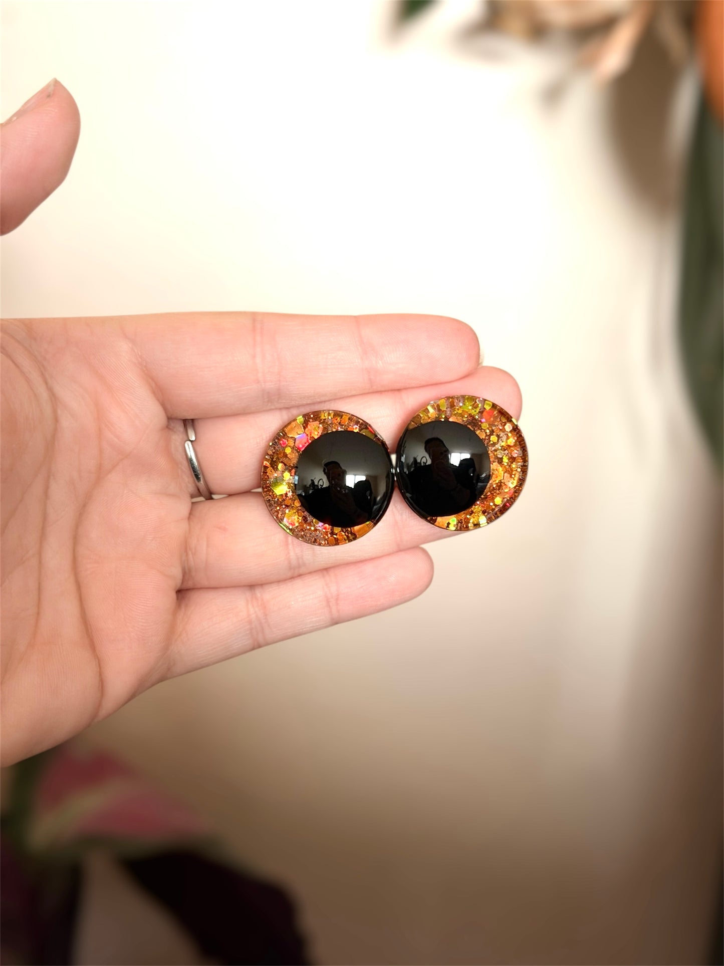 yeux de sécurité pour peluches amigurumi paillettes