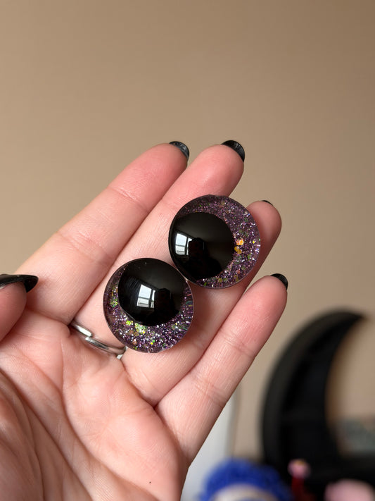 yeux de sécurité paillettes pour amigurumi couleur violet