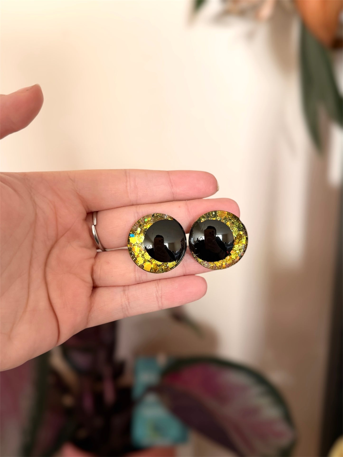 yeux securite pour amigurumi crochet paillettes 