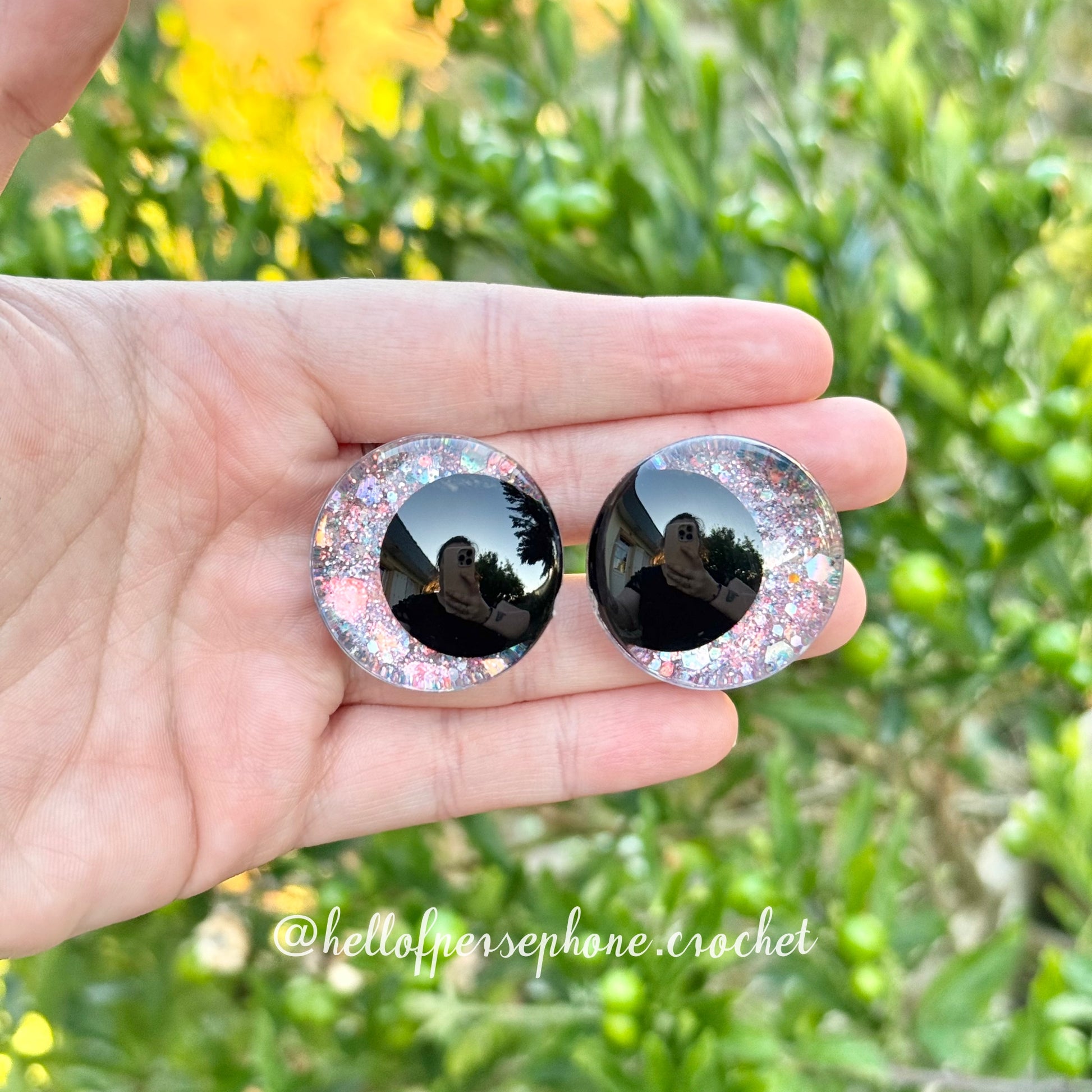 Yeux de sécurité crochet, yeux sécurité pour peluches, yeux de sécurité pour amigurumi, yeux de sécurité paillettes, safety eyes for amigurumi